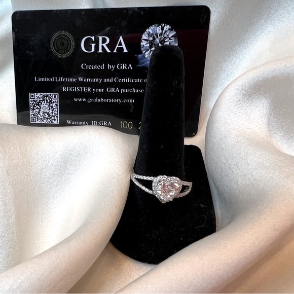 Venus and Vulcan Jewelry - Moisanite Heart Ring, Size 9